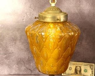 Pretty Gold Swag Lamps - Two Available