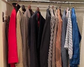 Vintage clothing: ladies size 2 and 0, Mens size 43R and shirts 16-35. 