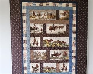 Custom-made Hanging Western theme quilt from The Quilt Company in Wisconsin. 44"W x 58"h