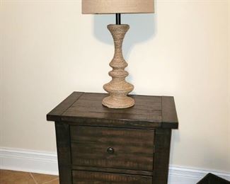 Pair of Ember nightstands. 27"w x 18"d x 29'h. Lamps are not available