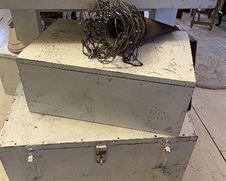 Painted wooden trunks