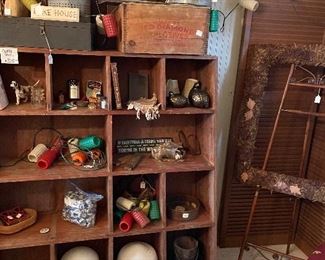 Cubbies 
Vintage camp lights
Vintage fishing
Duck decoys