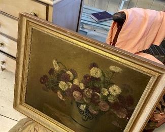 Oil on canvas 
Hook rugs