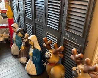 Vintage Christmas blowmolds