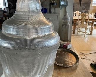 Huge glass street light globe