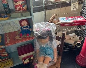 Vintage dolls and toys and books