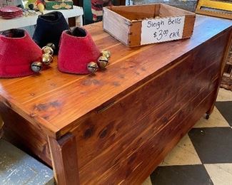 Cedar trunk on casters