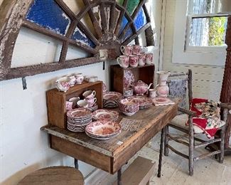 Industrial stool and table