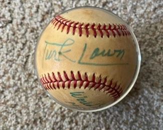 Turk Lown signed baseball
