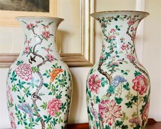 19th Century Famille Rose porcelain vases