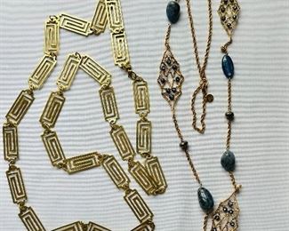 Metropolitan Museum of Art (L) and Alexis Bitter (R) necklaces