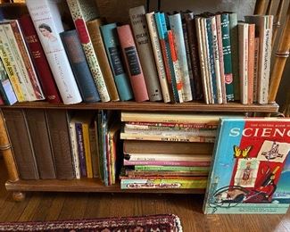 Hundreds of books, many vintage.