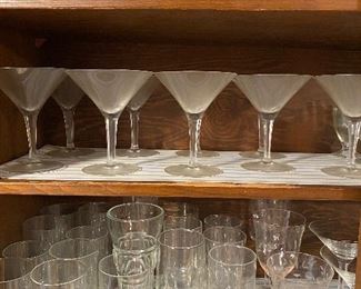 Lots of vintage glassware.