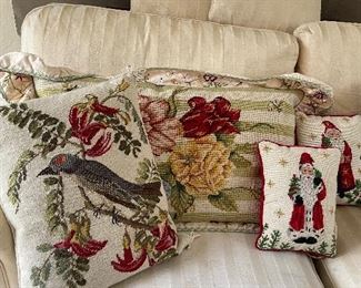 Radko Needlepoint Santa Claus Pillow