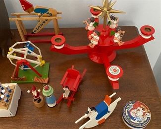 Erzgebirge Advent Calendar with Angels and other German toys