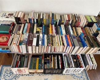 Hundreds of books, many vintage.