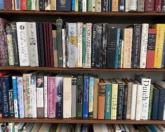 Hundreds of books, many vintage.