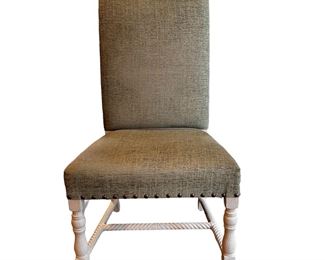 $640 USD      4 PI Inc. Custom Upholstered Taupe Parsons Side Chairs MM179-19     Description: These sleek chair features an armless design with fully padded back and seat creating a contemporary, understated style. These taupe woven wrapped chairs are smart and sophisticated with their clean lines, turned legs, and nailhead trim. 
Dimensions: 24.5 x 18 x 45.5H in  |  Seat" 20H in
Condition: Used and in excellent condition.
Location: Local pick up Lake Oswego, OR. Shipper suggestions available upon request. Located on the first floor. AVAILABLE FOR PICK UP AFTER 5.25.23      https://goodbyhello.com/products/copy-of-quad-drop-leaf-dining-table-mm179-18?_pos=25&_sid=410c006b7&_ss=r