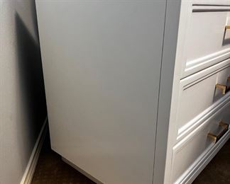 $150 USD     3 Drawer White Small Dresser / Nightstand MM179-28     Description: A lovely refinished piece with new paint and modern brass pulls. Light and fresh aesthetic to update any room.

Dimensions: 29 x 20 x 27H in 

Condition: Used and in good condition. 

Location: Local pick up Portland, OR 97035.  Shipper suggestions available upon request. Piece is located on the second floor.    https://goodbyhello.com/products/copy-of-avalon-2-drawer-nightstand-with-lower-shelf-mm179-27?_pos=6&_sid=410c006b7&_ss=r