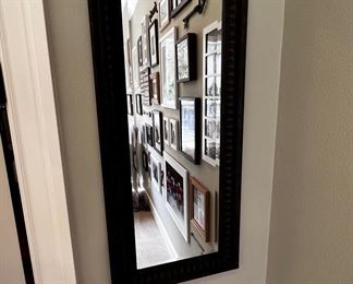 $30 USD     Narrow Black Framed Wall Mirror MM179-11     Description: Simple design with framed detailing adding the perfect touch of elegance.
Dimensions: 37 x 16 in
Condition: Used and in very good condition.
Location: Local pick up Lake Oswego, OR. Shipper suggestions avaialble upon request. Located on the first floor.      https://goodbyhello.com/products/copy-of-faux-leather-telescoping-home-office-chair-mm179-10?_pos=2&_sid=410c006b7&_ss=r