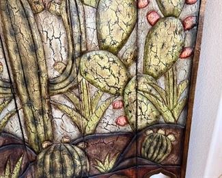 Southwest Prickly Pear & Saguaro Wood Screen Room Divider	69 x 44 x 1in	HxWxD
