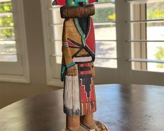 Trina Jones Morning Singer Carved Hopi Kachina Doll Native American T. Katsina	10.5 inches high.	
