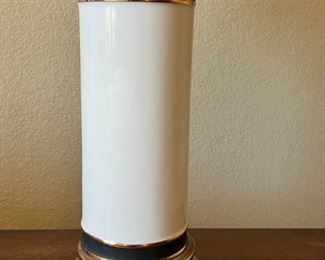 Brass Adorned Cramp Lamp 	33,5 x 13.75 diameter.	 

