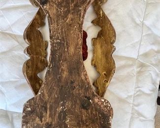 Mexican Hand Carved Wood Santos  	22 x 9 x 4.5in	HxWxD
