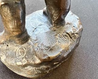 Bronze Prospector Figure Statue 	9 inches high	
