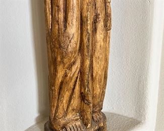 Carved Wood St Francis	32 x 7.5  5.5in	HxWxD
