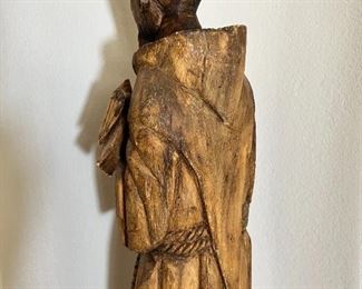 Carved Wood St Francis	32 x 7.5  5.5in	HxWxD
