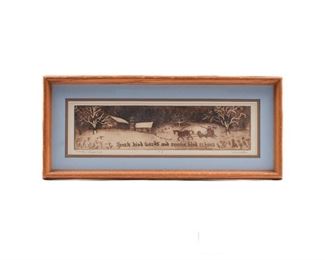 Wennersten "Country Sleigh Ride" Hand-colored Intaglio