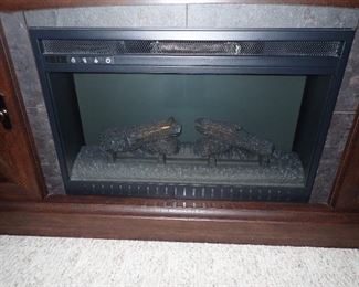  ENTERTAINMENT CENTER WITH BUILT IN FIREPLACE