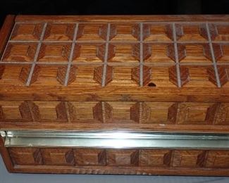 VINTAGE PHONE IN A WOOD BOX