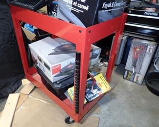 RED METAL CART