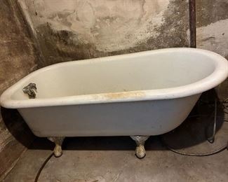 Here is your clubfooted cast-iron bathtub, still looking for the rubber ducky to go with it!