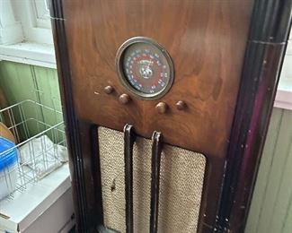 Crosby floor model radio.