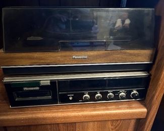 Panasonic Am Fm Stereo 8 Track with record player.