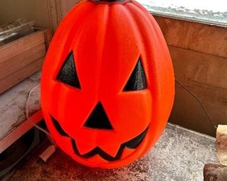 A 1968 Empire glo-mold pumpkin. Have a whole room of Christmas, Thanksgiving, Halloween, etc. etc.