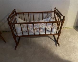 . . . antique baby cradle