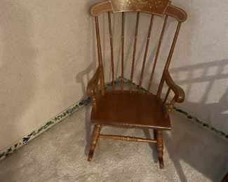 . . . and antique Hitchcock-style child's rocker