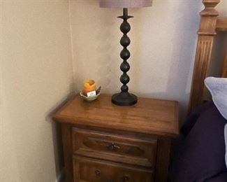 . . . the matching night stand and table lamp