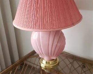 Pink Shell Lamp with Shade (2) Available)