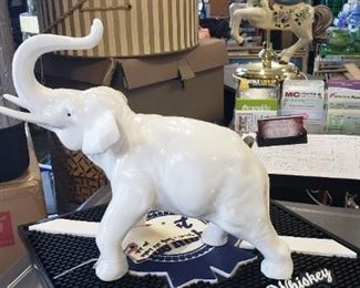 White Ceramic Elephant
