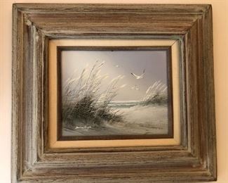 painting of a lunar landscape