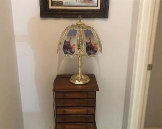 little cabinet with little umbrella