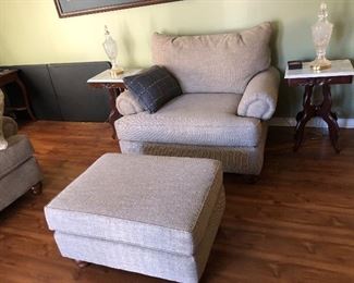 Oversized chair and ottoman barely used. Great condition.  Matches sofa 