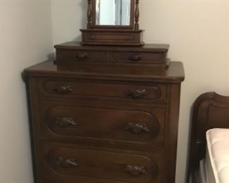 Antique Davis Cabinet Company chest  (Black Walnut)