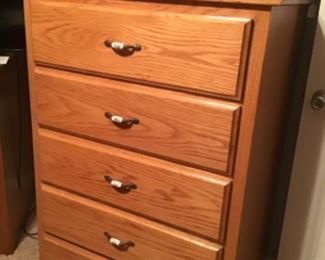 Handmade oak chest of drawers. 