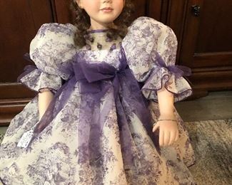 Marie Osmond musical Doll “Paper Roses” with bench